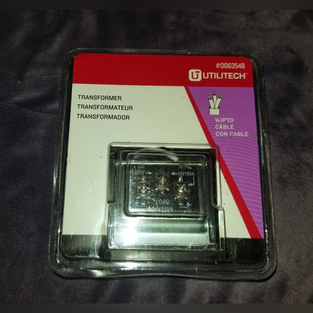 Brand New Utilitech #0063548 Wired Doorbell Transformer 120 VAC input/8 VAC Outp